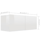 Ensemble de meubles TV 6 pcs Blanc brillant Bois d'ingénierie