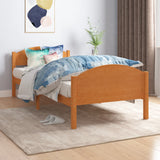 Cadre de lit sans matelas marron miel pin massif 100x200 cm