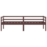 Cadre de lit sans matelas marron foncé bois pin massif 90x200cm