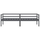 Cadre de lit sans matelas gris foncé bois pin massif 90x200cm