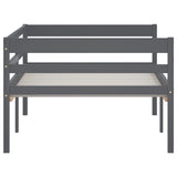 Cadre de lit sans matelas gris foncé bois pin massif 90x200cm