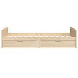 Bed frame without mattress solid pine wood 90x200 cm