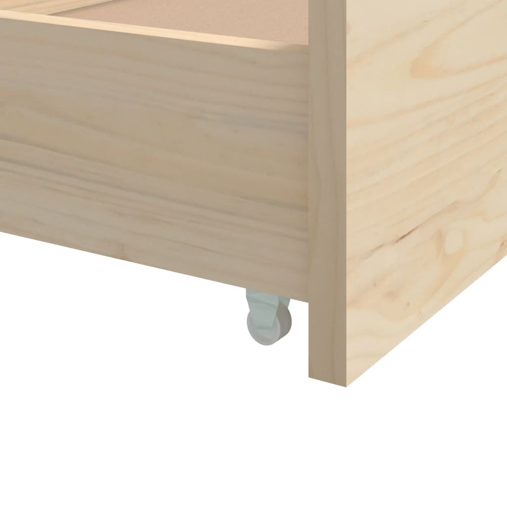 Bed frame without mattress solid pine wood 90x200 cm