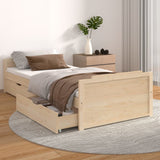 Bed frame without mattress solid pine wood 90x200 cm