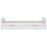 Bed frame without mattress white solid pine wood 90x200 cm