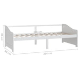 Lit de repos 3 places sans matelas Blanc 90x200 cm