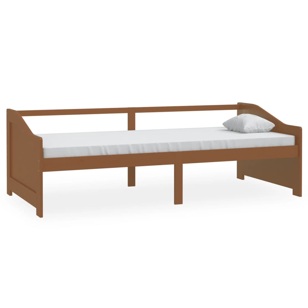 Lit de repos 3 places sans matelas Marron miel 90x200 cm