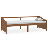 Lit de repos 3 places sans matelas Marron miel 90x200 cm