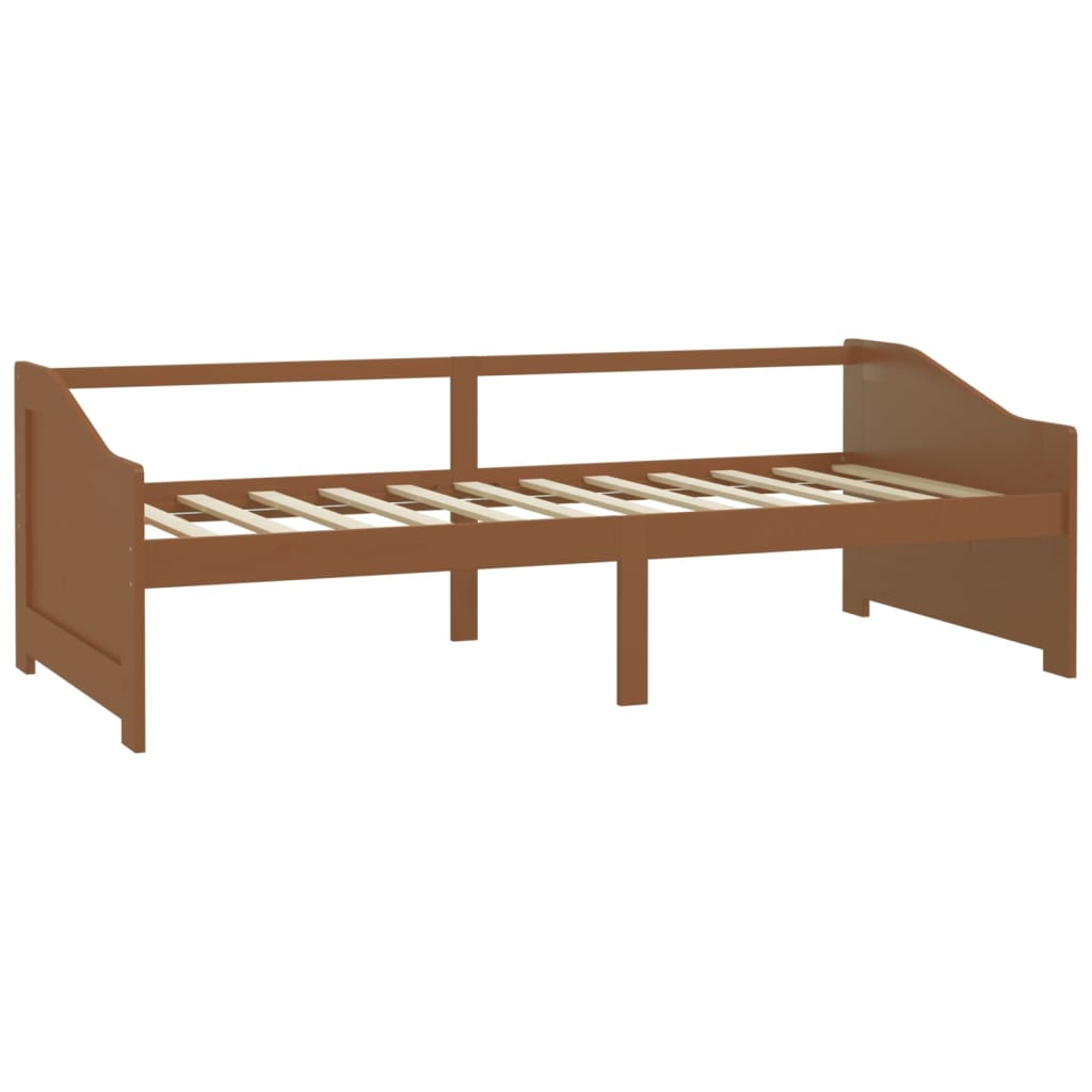 Lit de repos 3 places sans matelas Marron miel 90x200 cm