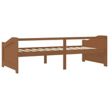 Lit de repos 3 places sans matelas Marron miel 90x200 cm