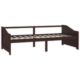 Lit de repos 3 places sans matelas Marron foncé 90x200 cm