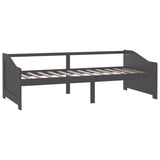 Lit de repos 3 places sans matelas Gris foncé 90x200 cm