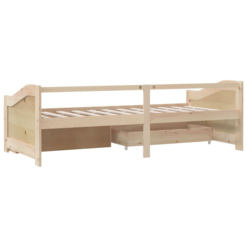 Lit de repos 3 places sans matelas Bois de pin massif 90x200 cm