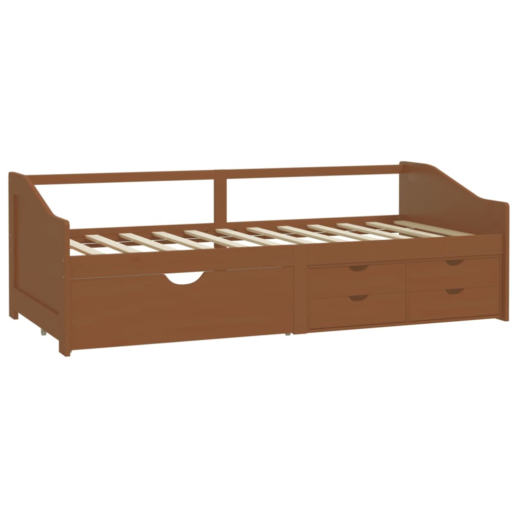 Lit de repos 3 places sans matelas Bois de pin massif 90x200 cm