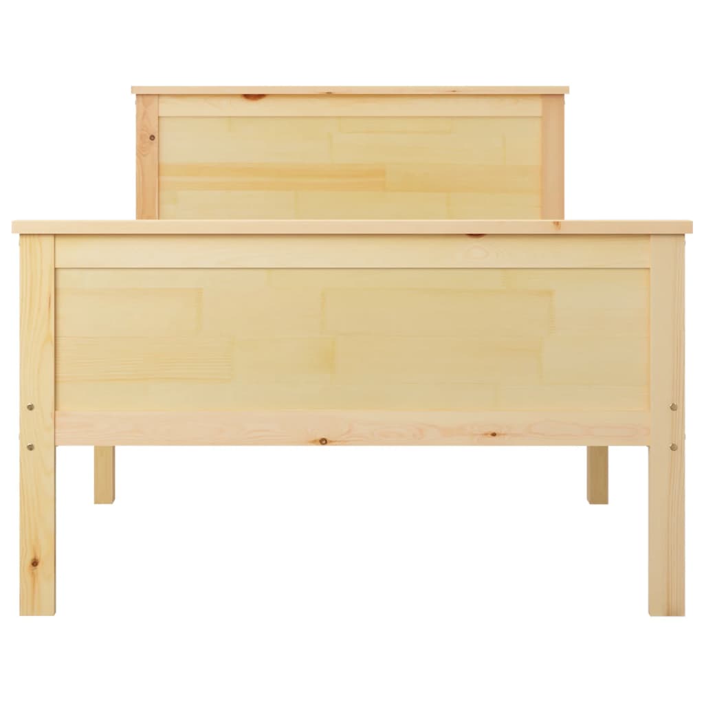 Cadre de lit sans matelas bois de pin massif 90x200 cm