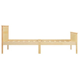 Cadre de lit sans matelas bois de pin massif 90x200 cm