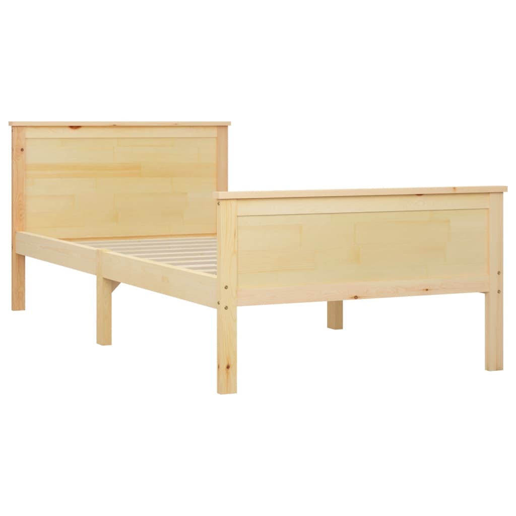 Cadre de lit sans matelas bois de pin massif 90x200 cm