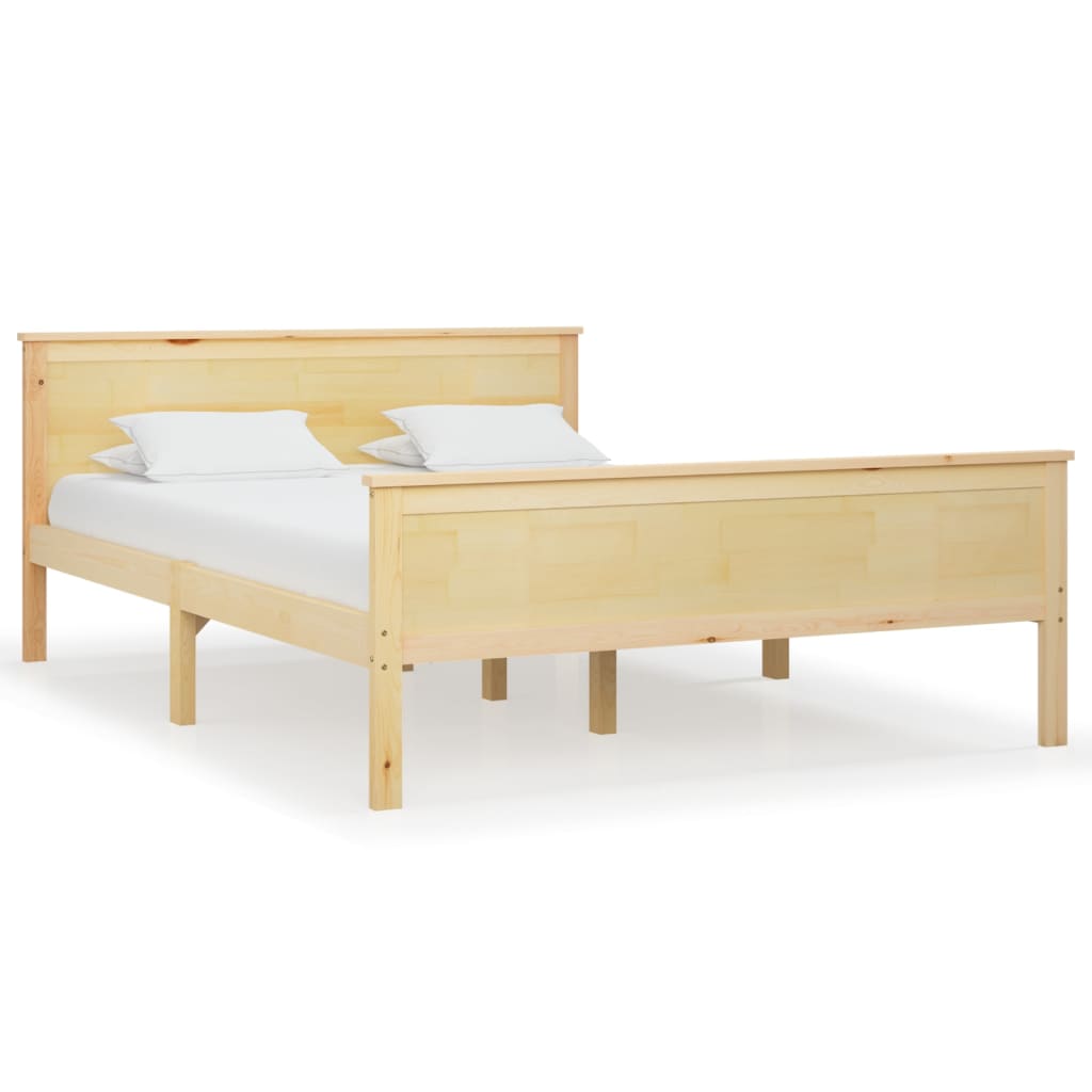 Cadre de lit sans matelas bois massif de pin 140x200 cm