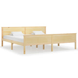 Cadre de lit sans matelas bois massif de pin 200x200 cm