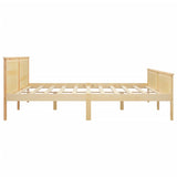 Cadre de lit sans matelas bois massif de pin 200x200 cm