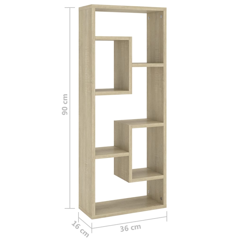 Étagère murale Chêne sonoma 36x16x90 cm Bois d'ingénierie