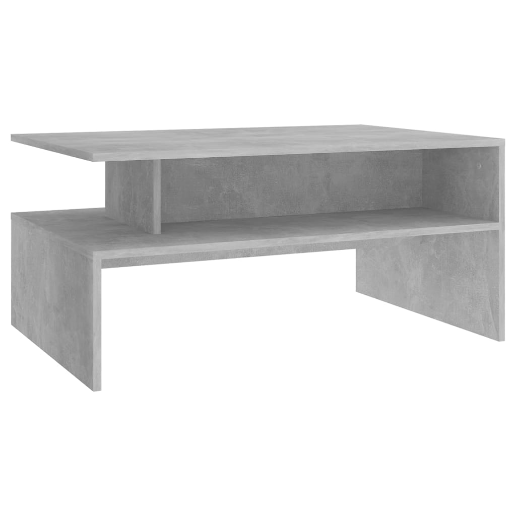 Table basse Gris béton 90x60x42,5 cm Bois d'ingénierie