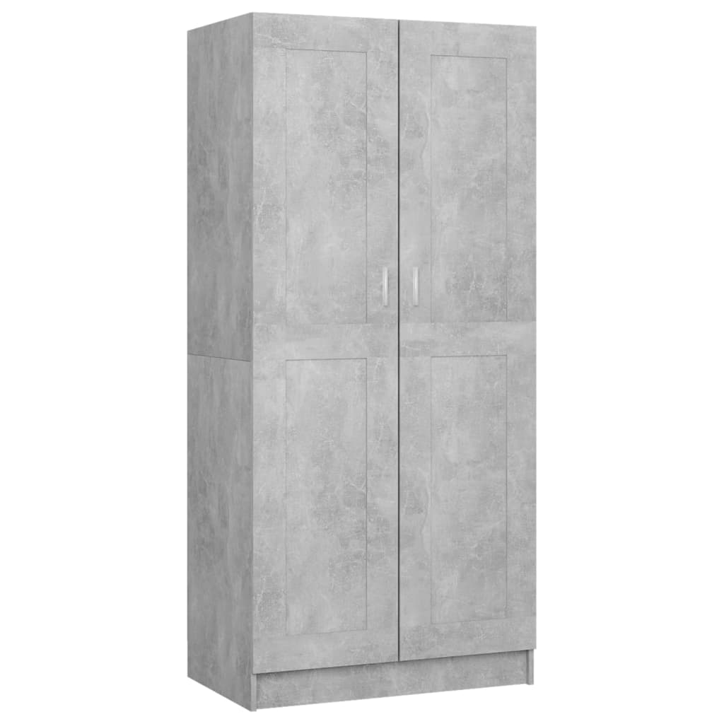 Concrete Grey Wardrobe 82.5x51.5x180 cm Chipboard