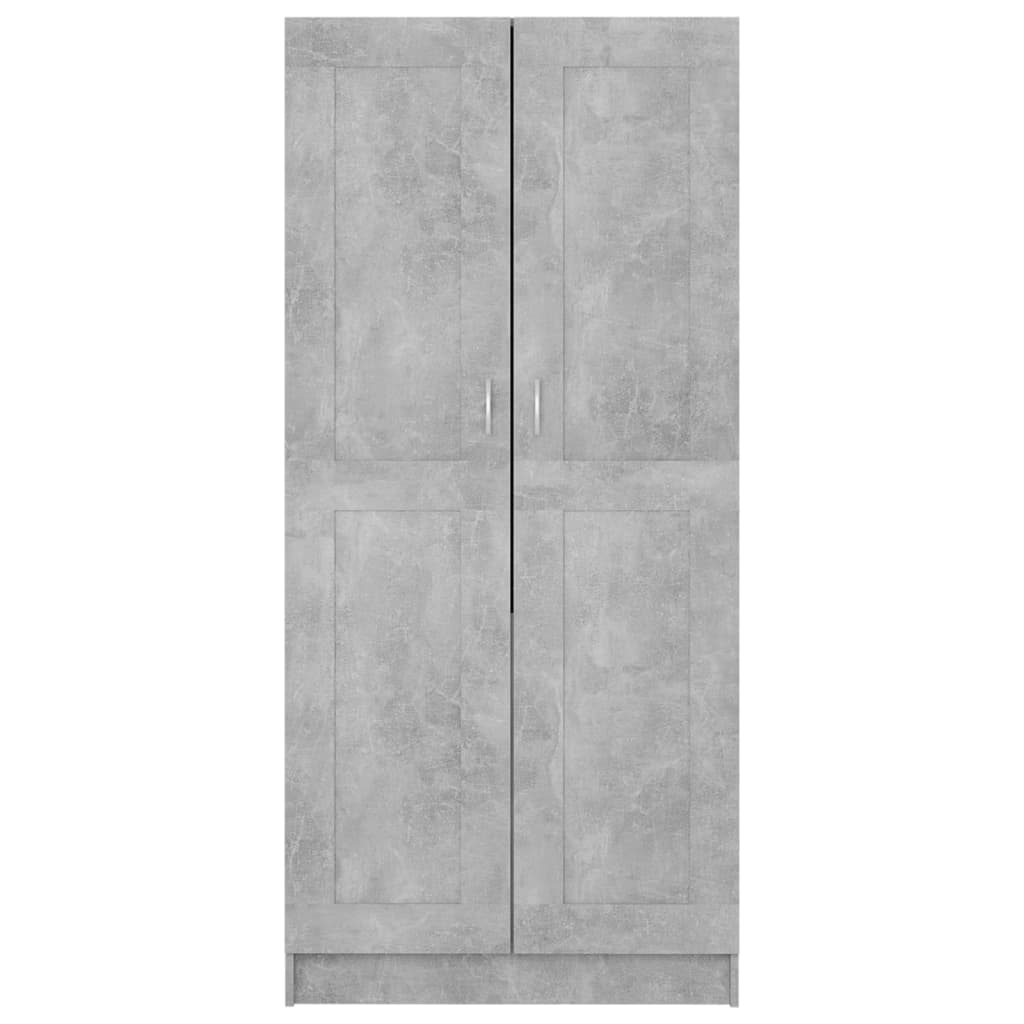 Concrete Grey Wardrobe 82.5x51.5x180 cm Chipboard