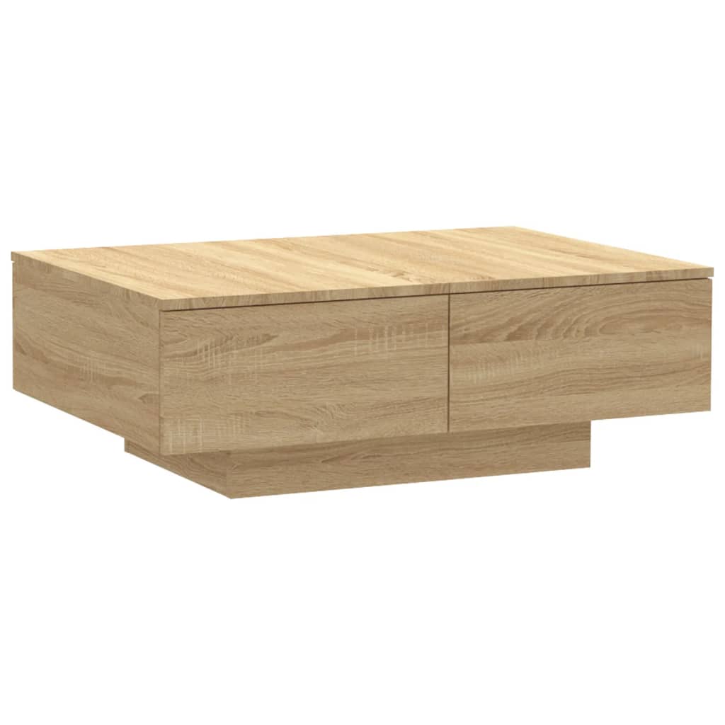 Table basse chêne sonoma 90x60x31 cm bois d'ingénierie