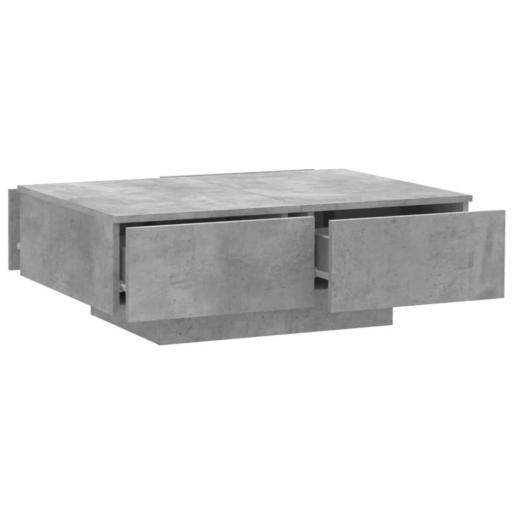 Table basse Gris béton 90x60x31 cm Aggloméré