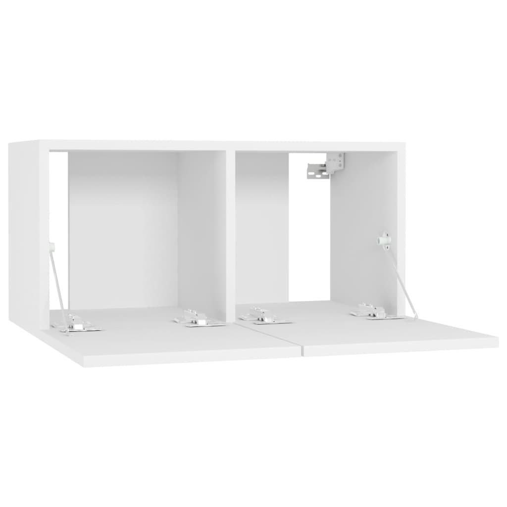 Meuble TV suspendu Blanc 60x30x30 cm