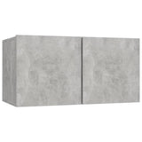 Meubles TV suspendus 2 pcs Gris béton 60x30x30 cm