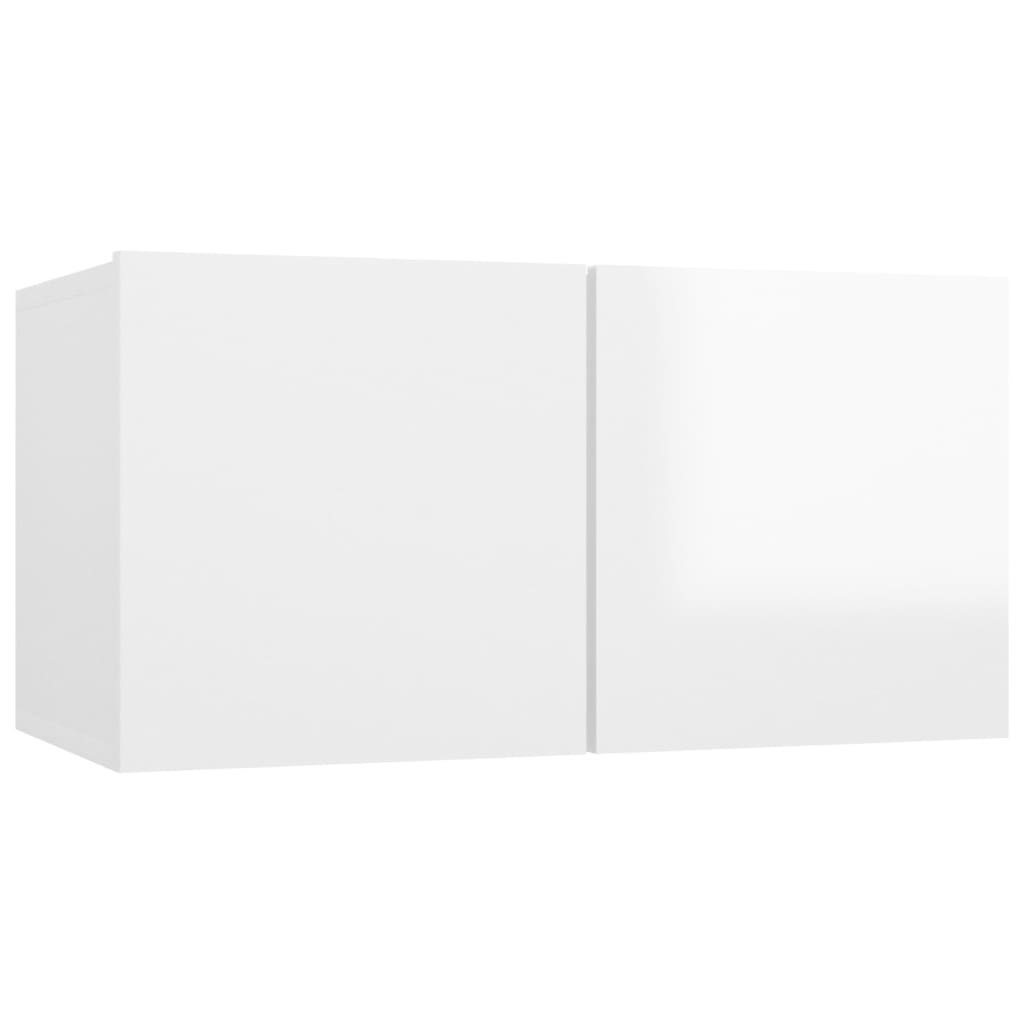 Meuble TV suspendu Blanc brillant 60x30x30 cm