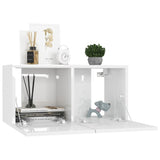 Meuble TV suspendu Blanc brillant 60x30x30 cm