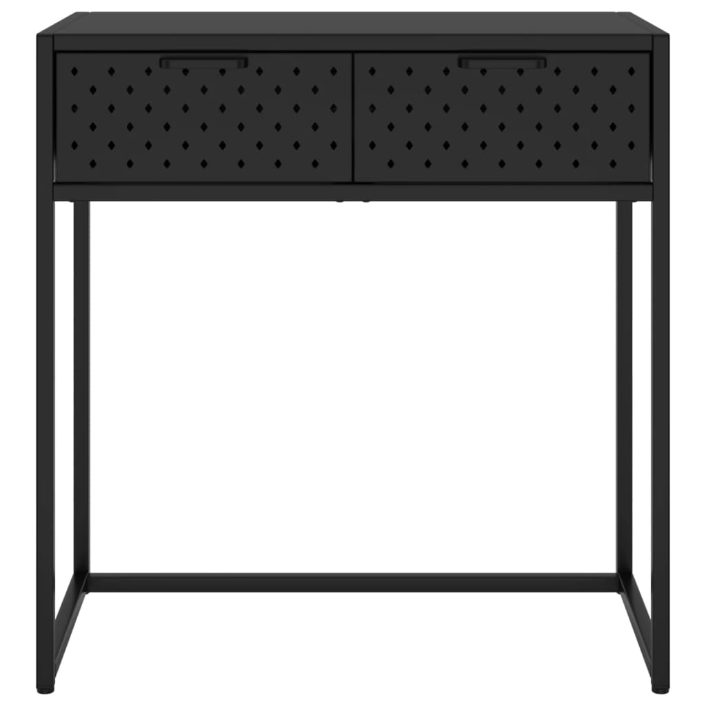 Table console Noir 72x35x75 cm Acier