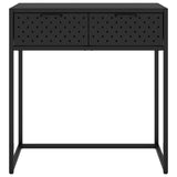 Table console Noir 72x35x75 cm Acier