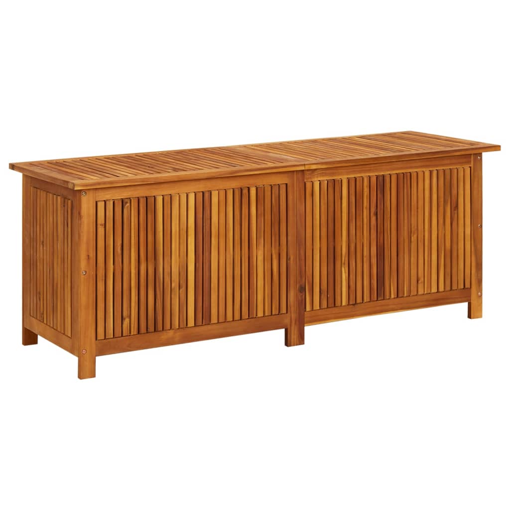 Boîte de rangement de jardin 150x50x58 cm Bois d'acacia solide