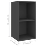 Ensemble de meubles TV 3 pcs Gris Bois d'ingénierie