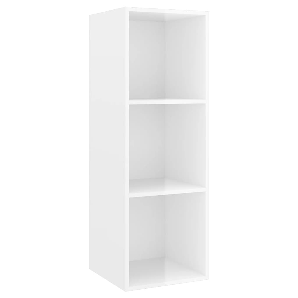 Ensemble de meubles TV 3 pcs Blanc brillant Bois d'ingénierie