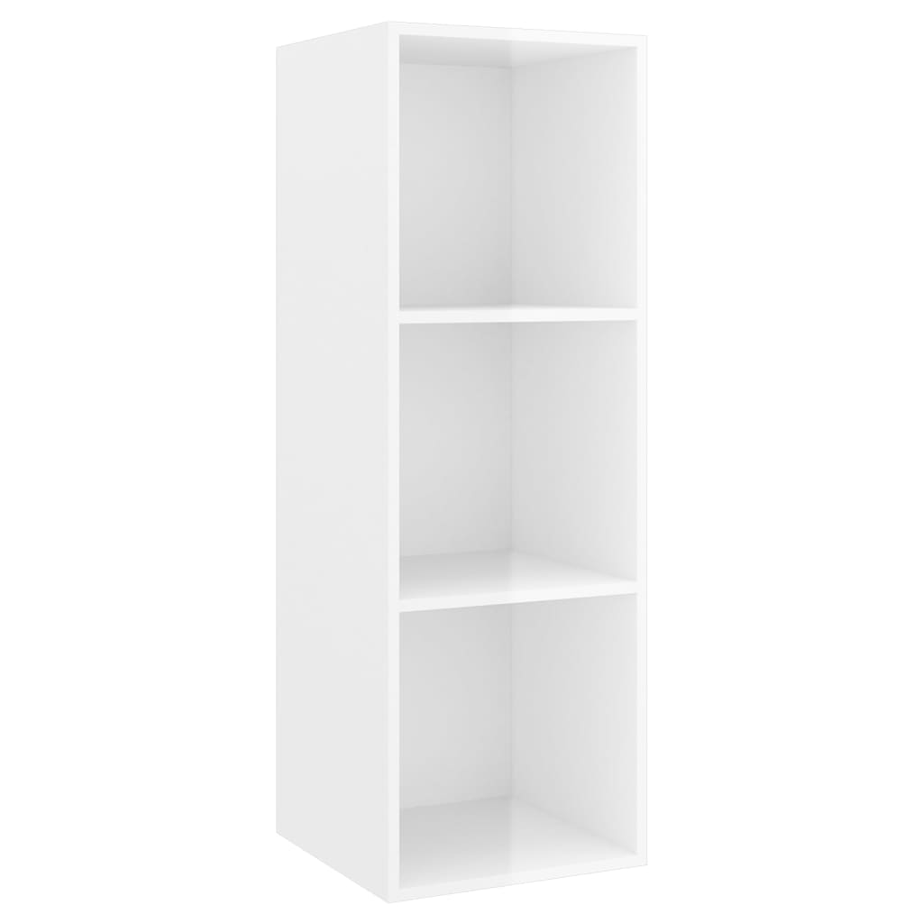 Ensemble de meubles TV 3 pcs Blanc brillant Bois d'ingénierie