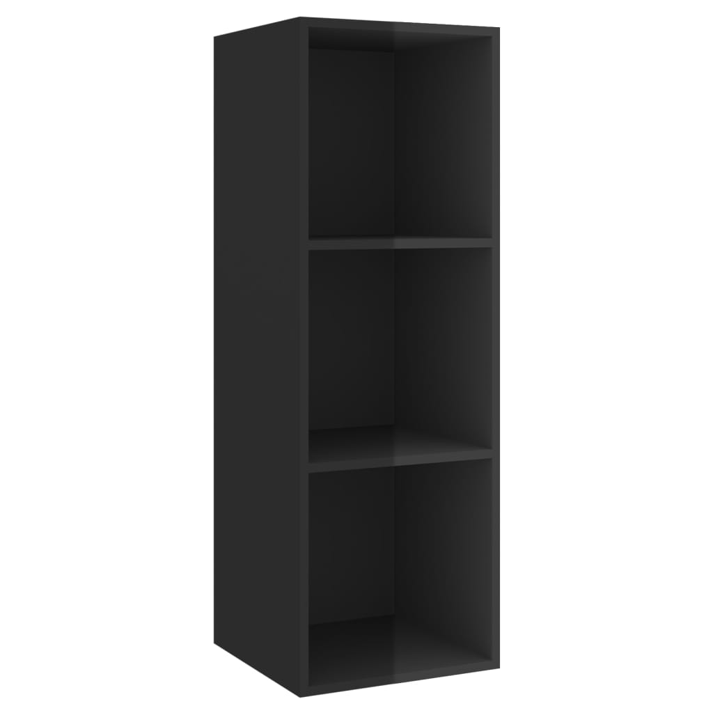 Ensemble de meubles TV 3 pcs Noir brillant Bois d'ingénierie