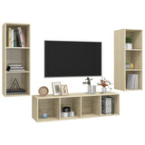 Ensemble de meubles TV 3 pcs Chêne sonoma Bois d'ingénierie