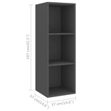 Ensemble de meubles TV 3 pcs Gris Bois d'ingénierie