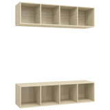 Meubles TV muraux 2 pcs Chêne sonoma Bois d'ingénierie