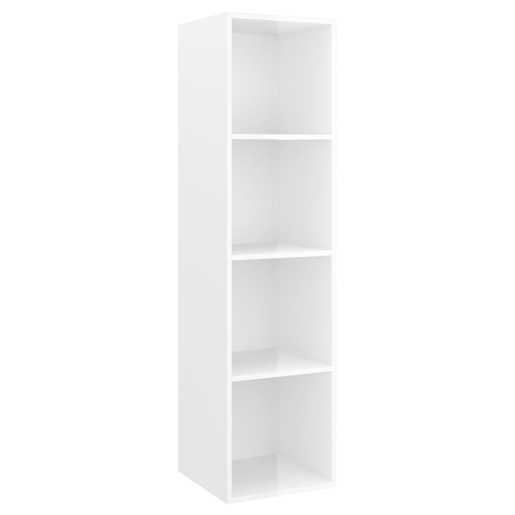 Ensemble de meubles TV 2 pcs Blanc brillant Bois d'ingénierie