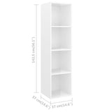 Ensemble de meubles TV 2 pcs Blanc brillant Bois d'ingénierie