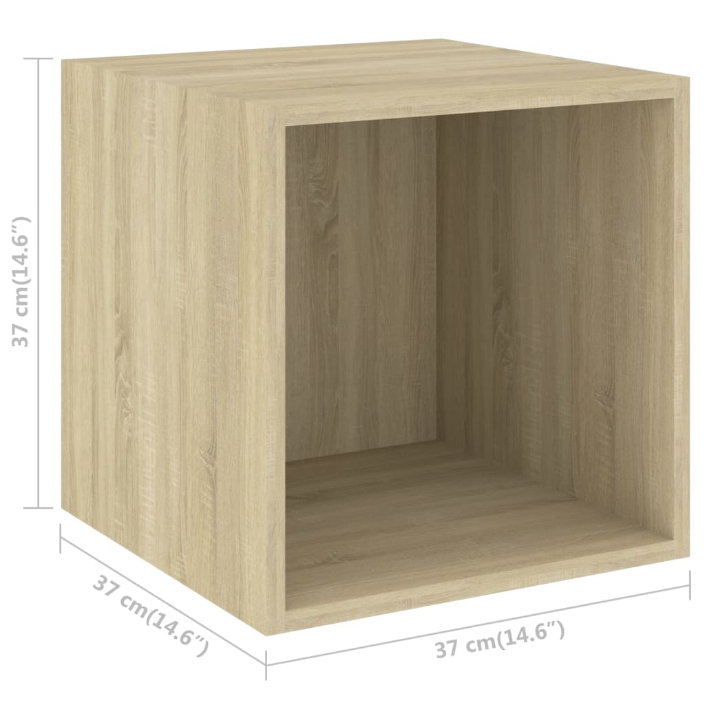 4 Piece TV Stand Set Sonoma Oak Engineered Wood