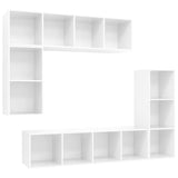 Ensemble de meubles TV 4 pcs Blanc brillant Bois d'ingénierie