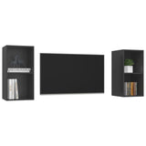 Meubles TV muraux 2 pcs Gris Bois d'ingénierie