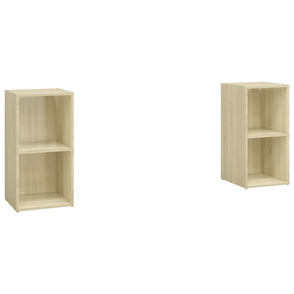 Meubles TV 2 pcs Chêne sonoma 72x35x36,5 cm Bois d'ingénierie